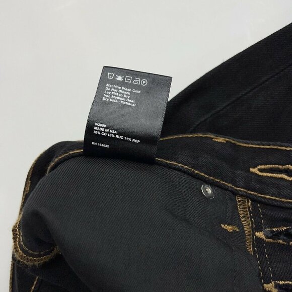 Wardrobe.NYC Womens Slim Skinny Jeans Black Wash Pockets Button Fly Denim 26 New - Picture 8 of 12